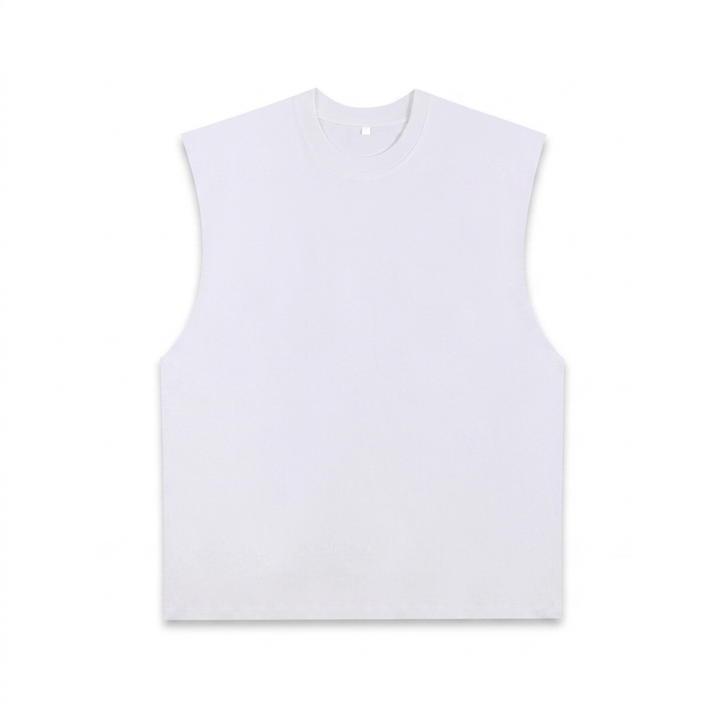 Custom Custom Raw-Edge Cotton Tank Top — Tank Tops