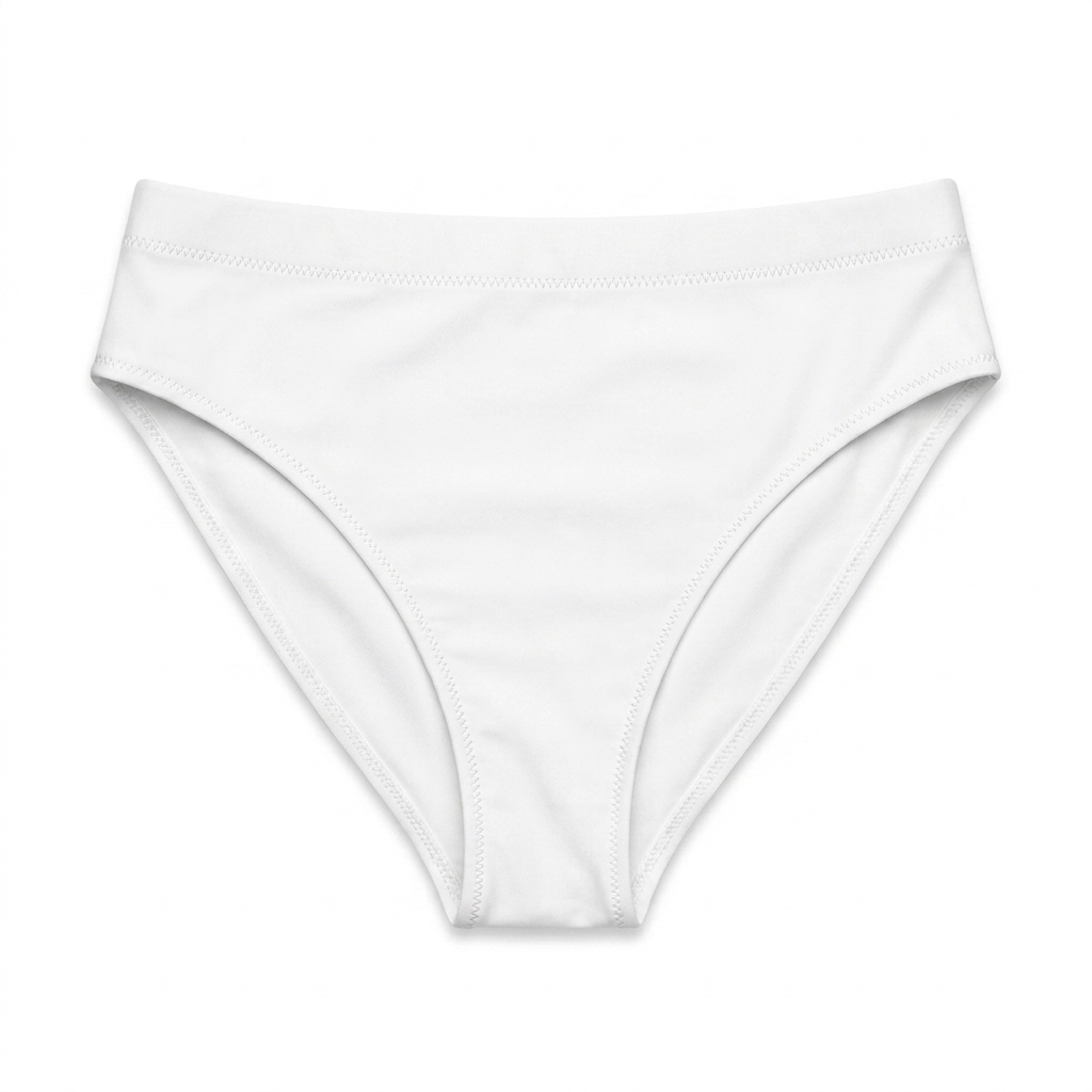 Custom Recycled High-Waisted Bikini Bottom — Swimwear