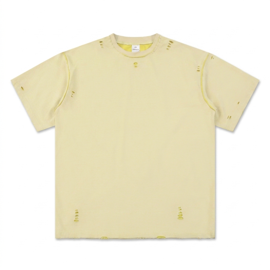 Custom Reversible Hand-Frayed T-Shirt — T-Shirts