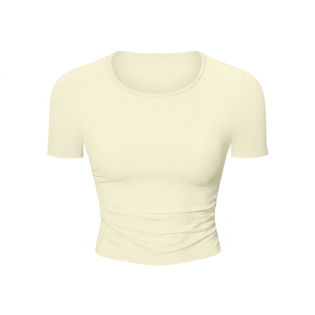 Custom Ruched Bodycon Crop Top — T-Shirts