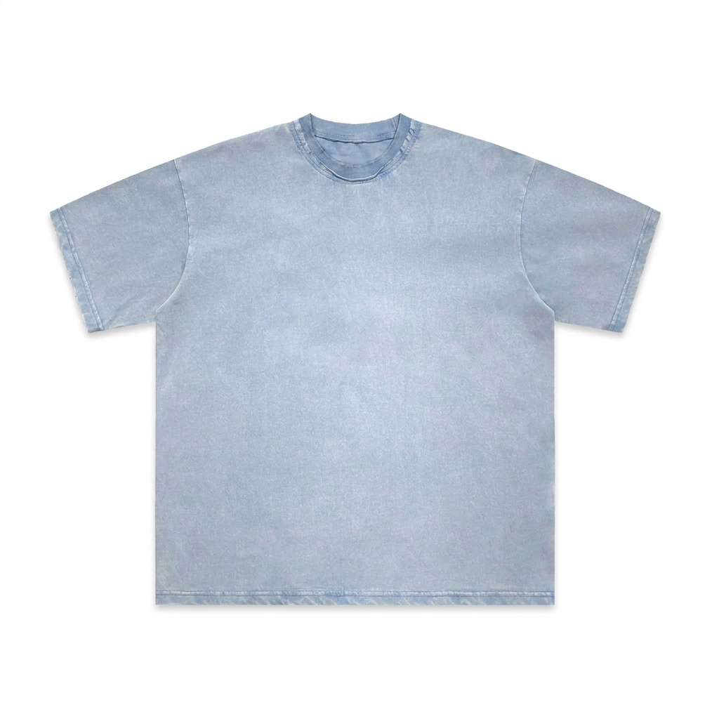 Custom Snow Washed Raw-Edge T-Shirt — T-Shirts