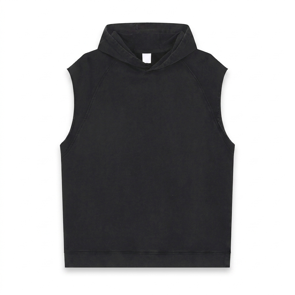 Custom Snow Washed Sleeveless Hoodie — Tank Tops