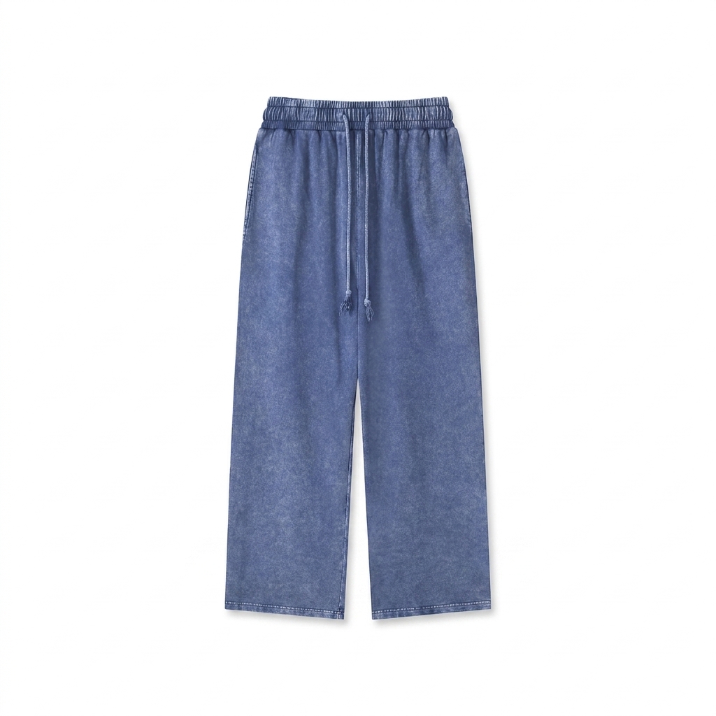 Custom Snow Washed Straight Leg Pants — Pants