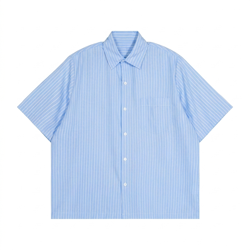 Custom Striped Boxy Short Sleeve Shirt — T-Shirts