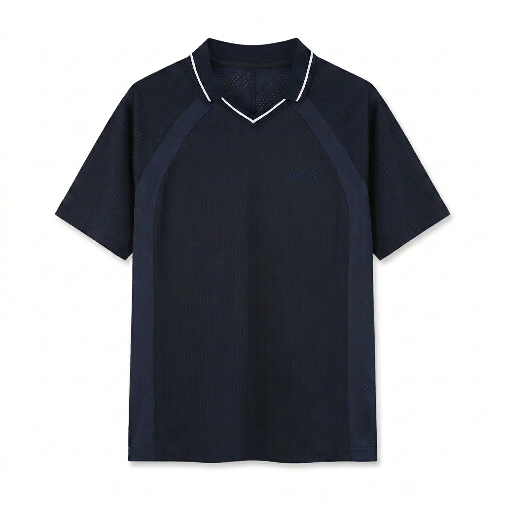 Custom Striped V-Neck Soccer Jersey design direction 1: Tonal Athletic Wordmark featuring the AXIS wordmark