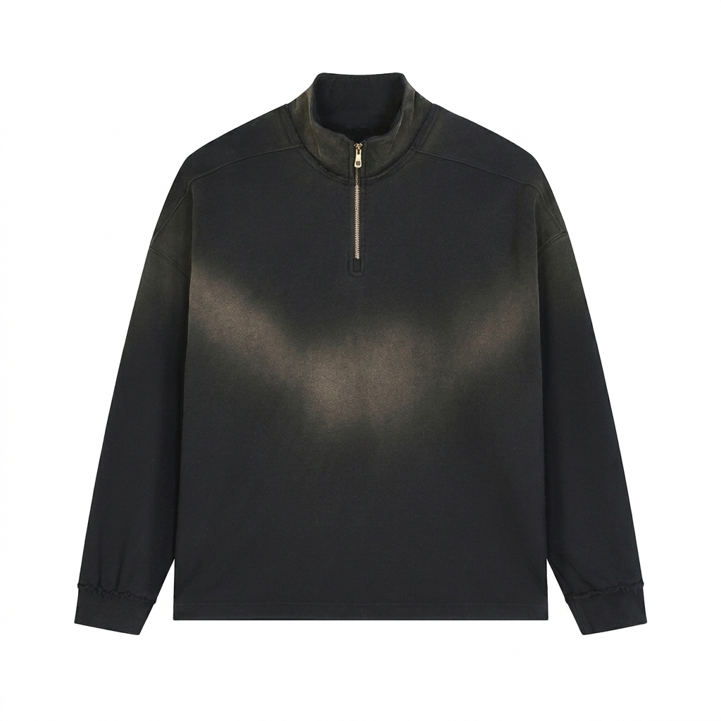 Custom Sun Fade Quarter-Zip Sweatshirt — Crewnecks