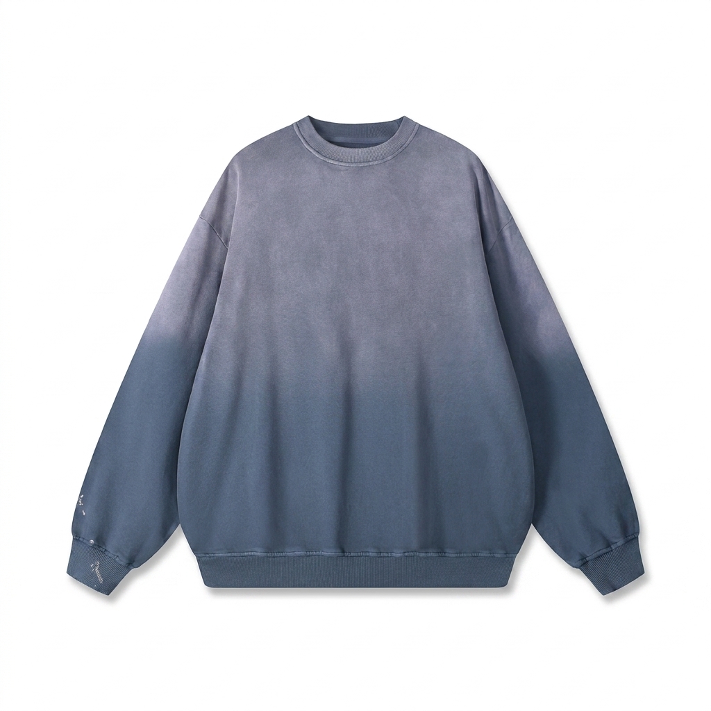 Custom Sunfade Drop-Shoulder Sweatshirt — Crewnecks
