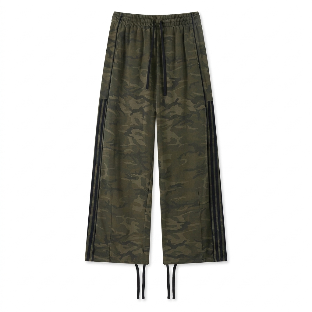 Custom Unisex Camo Wide Leg Sweatpants — Pants