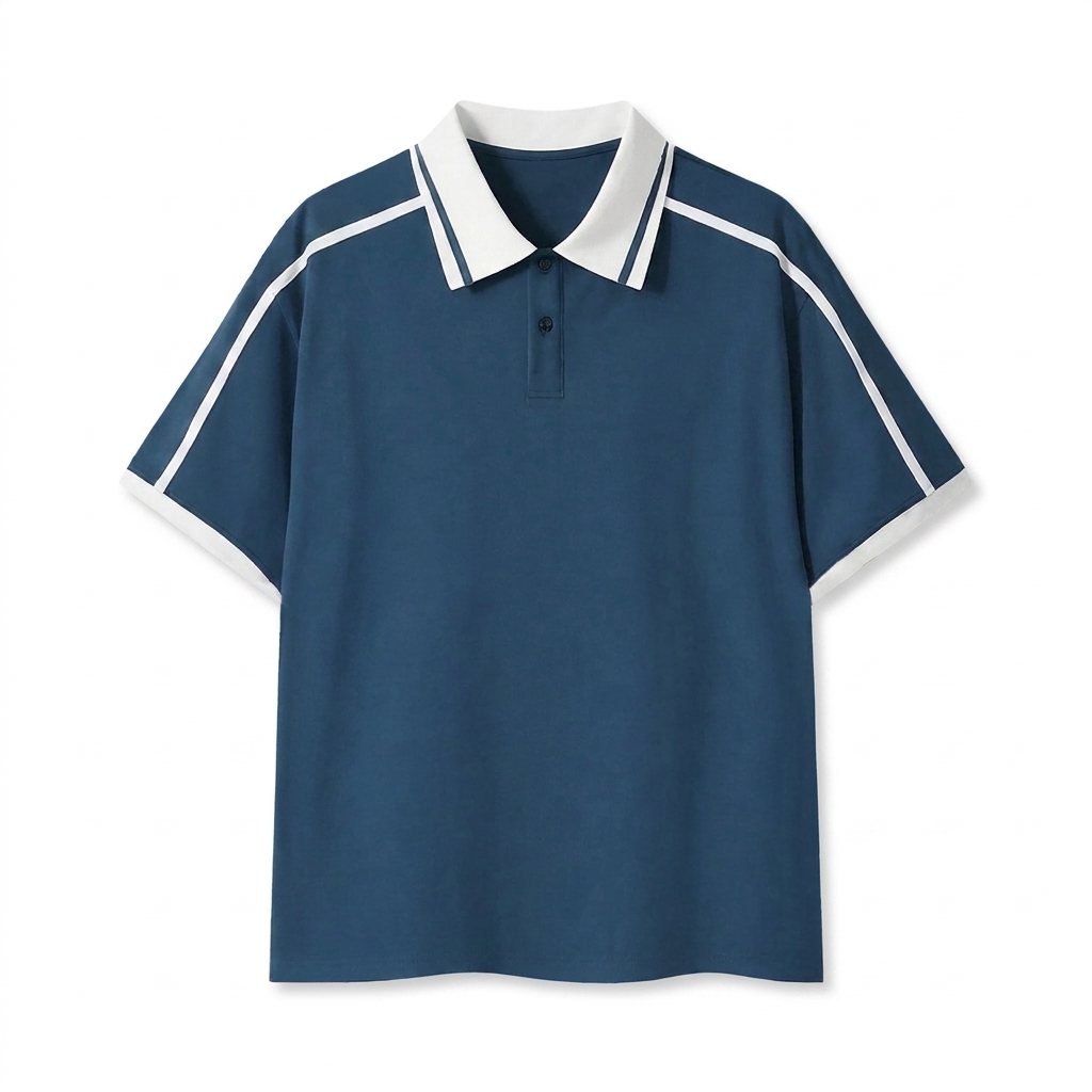 Custom Unisex Contrast Piping Polo Shirt — Polos