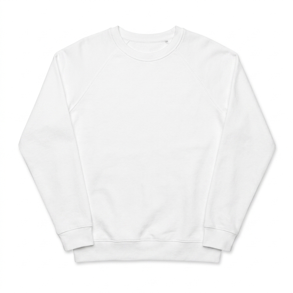 Custom Unisex Organic Raglan Sweatshirt — Crewnecks