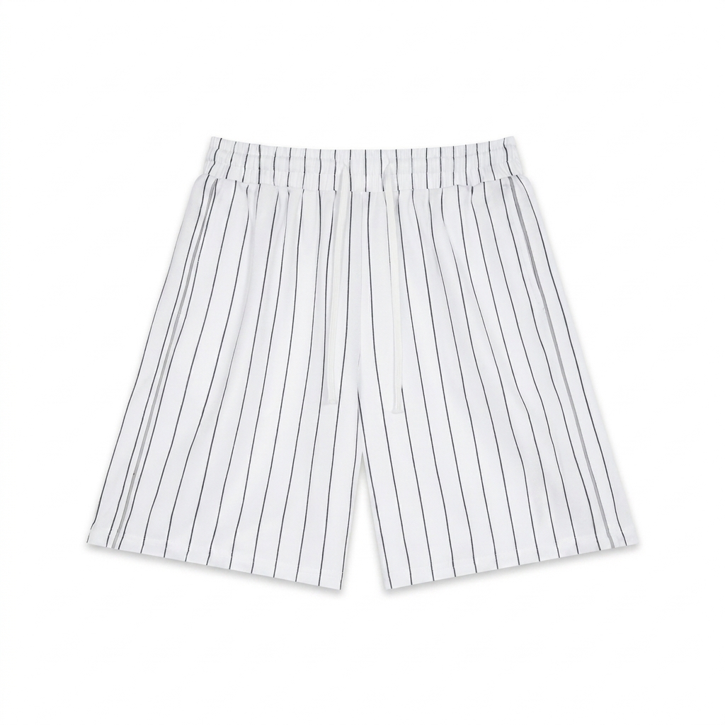 Custom Unisex Striped Loose Fit Shorts — Shorts