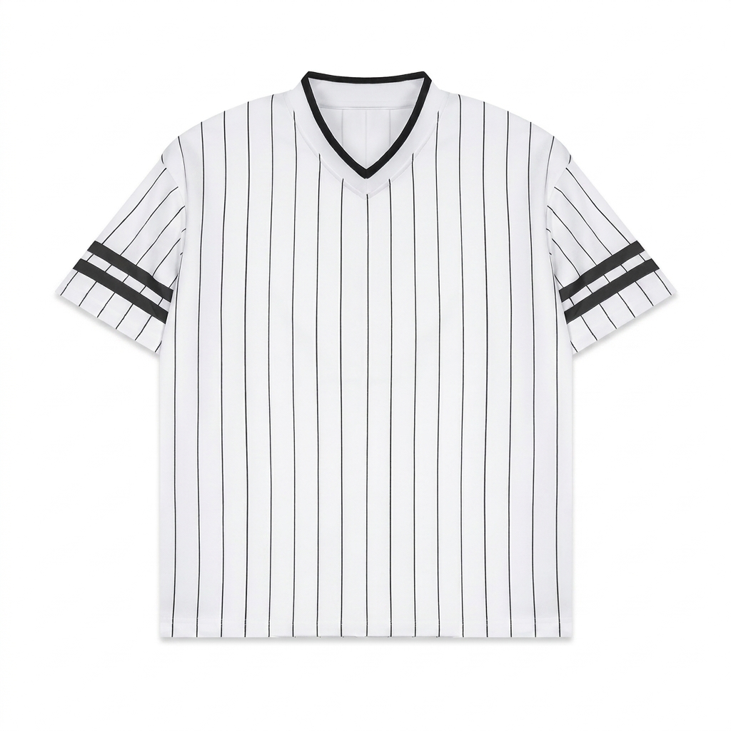 Custom Unisex Striped V-Neck T-Shirt — T-Shirts