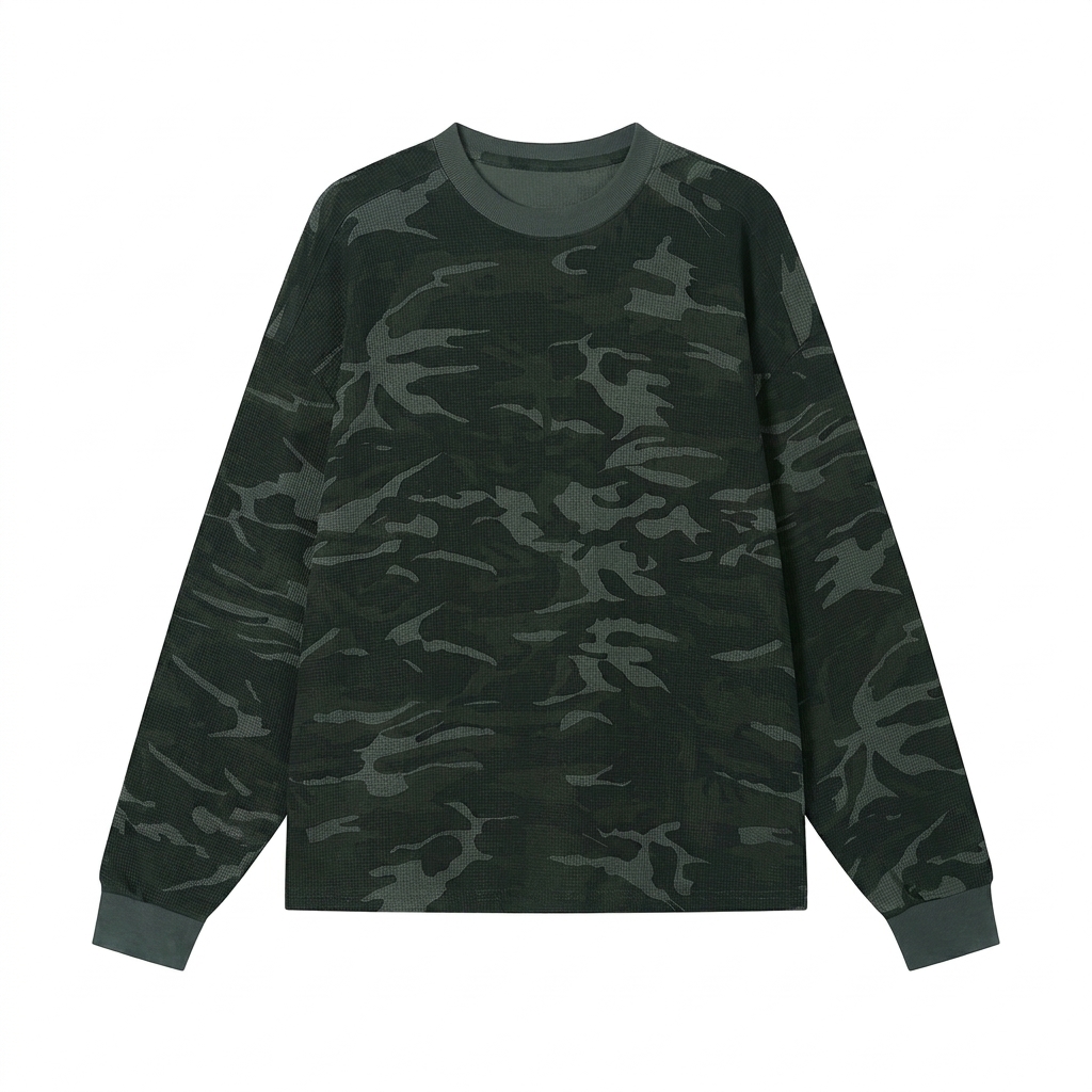 Custom Unisex Waffle Long Sleeve T-Shirt — Long Sleeves