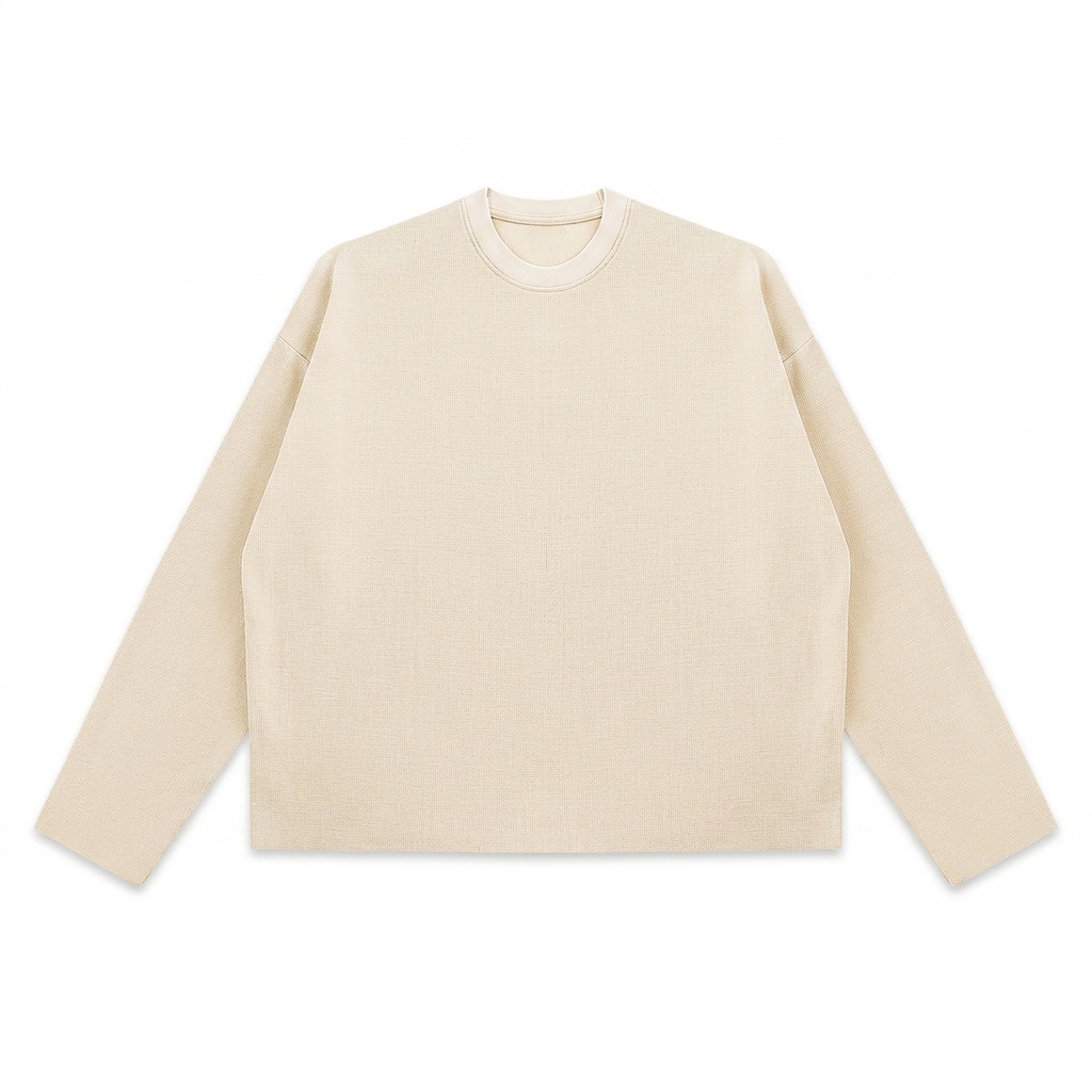 Custom Vintage Wash Boxy Waffle T-Shirt — T-Shirts