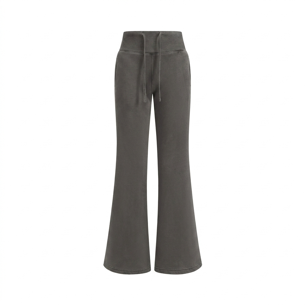 Custom Vintage Washed Flared Fleece Pants — Pants