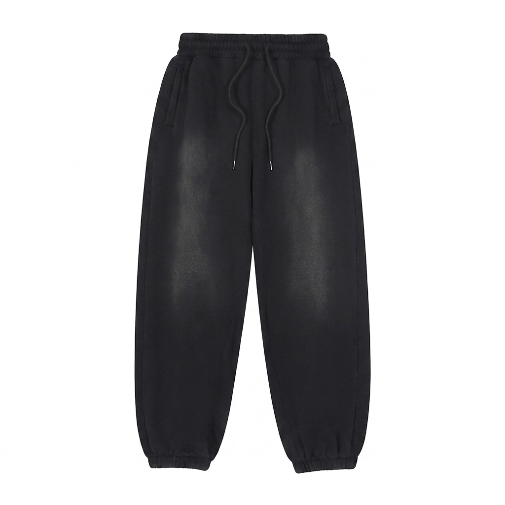 Custom Vintage Washed Fleece Jogger Sweatpants — Pants