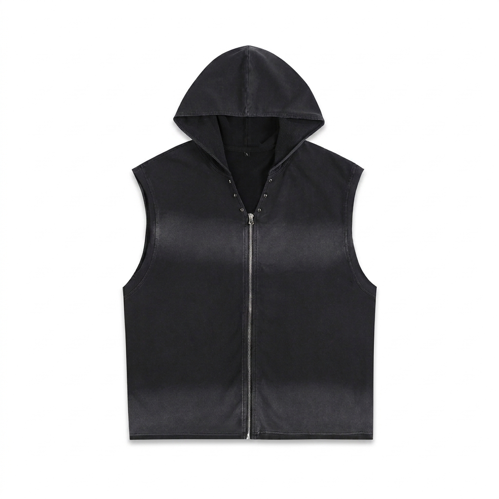 Custom Vintage Washed Hooded Tank Top — Tank Tops