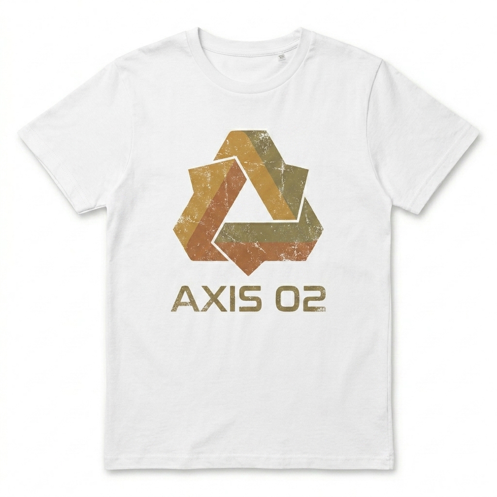 Custom Women's High-Waisted Tee design direction 2: Bold Abstract Graphic featuring the AXIS 02 wordmark