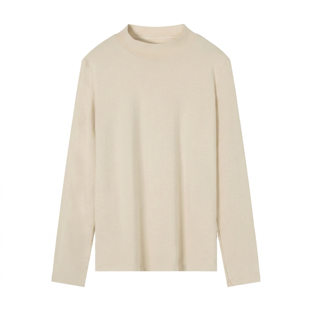 Custom Women's Mock Neck Long Sleeve Tee — Long Sleeves