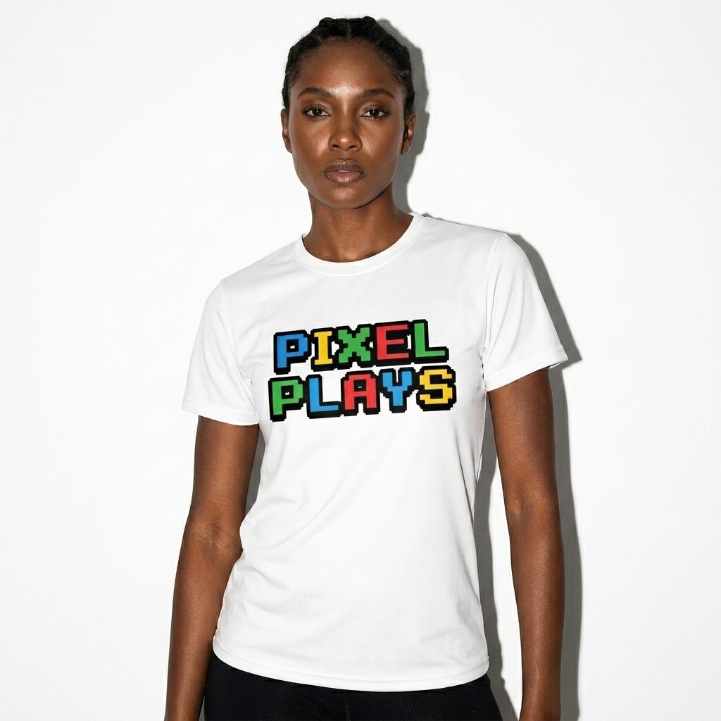 Youth All-Over Print T-Shirt worn by a toned Afro-Caribbean female fashion influencer, downtown streetwear styling, studio lookbook — custom youth all-over print t-shirt