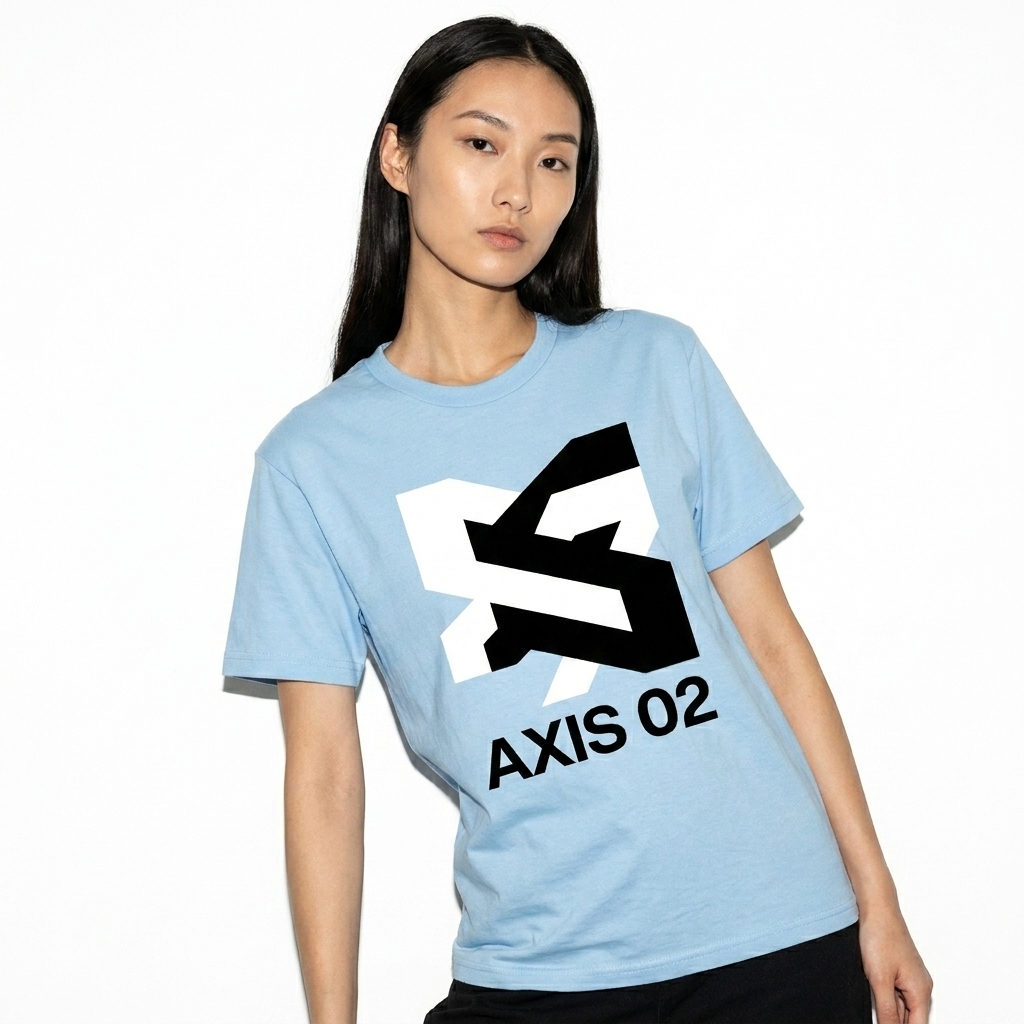 Youth Classic Tee worn by a lean Chinese female fashion influencer, clean-girl minimal styling, studio lookbook — custom youth classic tee